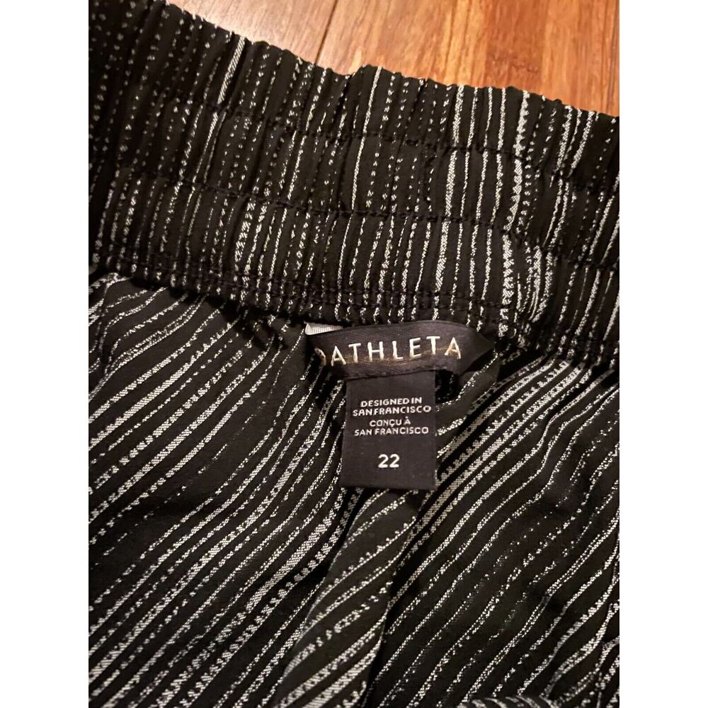 Athleta Arrival MIDI Skirt Sz. 22 Amara Stripe Black NWT Fall Travel Comfort $89 - Picture 10 of 10